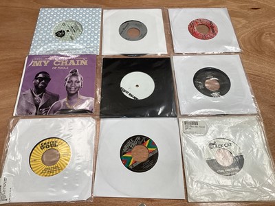 Lot 2245 - Two boxes of ex. DJ 45's and 12" singles