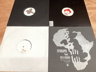 Lot 2245 - Two boxes of ex. DJ 45's and 12" singles