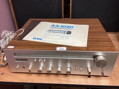 Lot 2247 - Akai stereo Reciever and pair of speakers