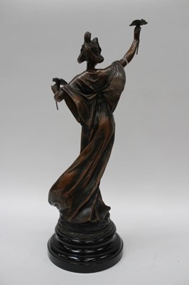 Lot 2558 - Spelter statue plus paperwork - Primeveres, Bruchon 1890