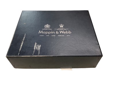 Lot 2170 - Mappin & Webb black leather handbag in Mappin & Webb box and soft dust bag.