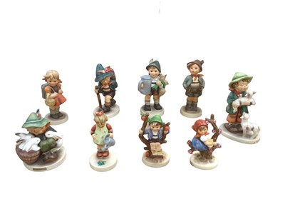 Lot 1216 - Selection of Geobel figurines, vintage ladies, Chinese men, bells and other ware