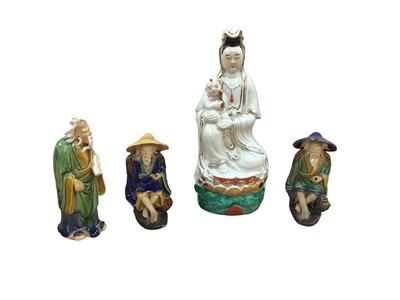 Lot 1216 - Selection of Geobel figurines, vintage ladies, Chinese men, bells and other ware