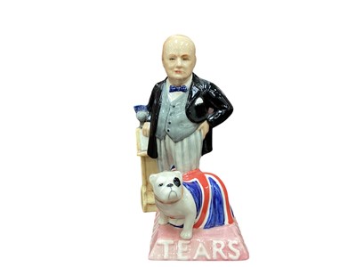 Lot 1020 - Peggy Davies Kevin Francis figure - Winston Churchill (colour trial for decorating sample only)