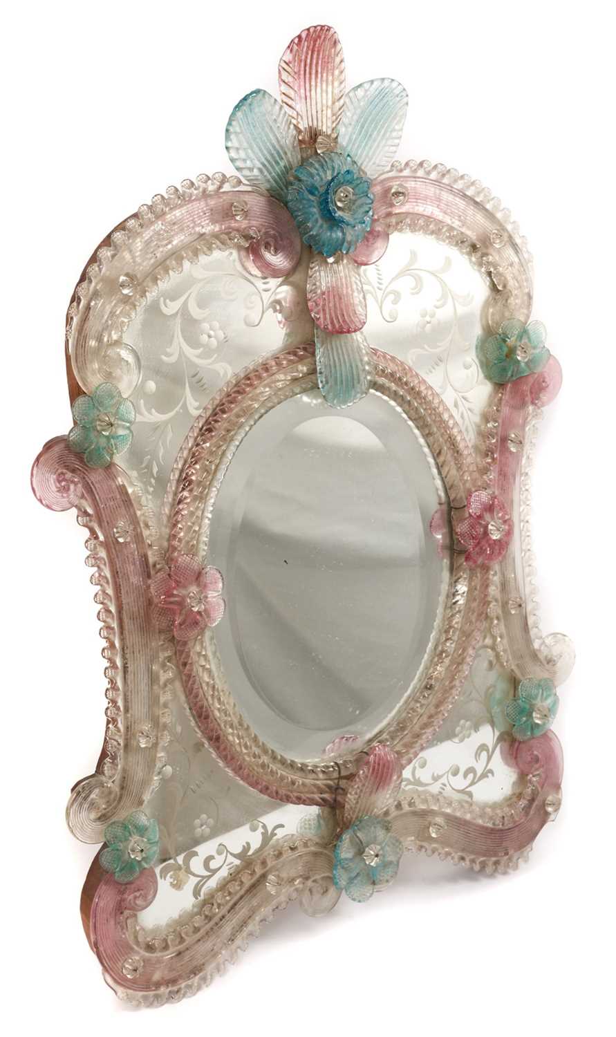 Lot 963 - Early 20th century Venetian table mirror