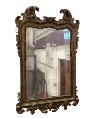 Lot 1512 - 18th century gilt framed wall mirror