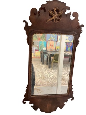 Lot 1511 - Late 19th century Chippendale revival mahogany framed wall mirror