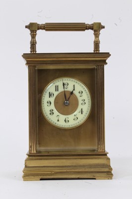 Lot 1079 - Good quality Edwardian gilt brass cased carriage clock