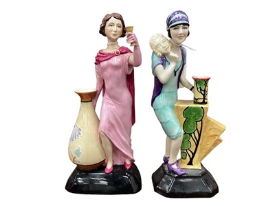 Lot 1025 - Two Kevin Francis limited edition figures - Clarice Cliff, no.181 of 200 and Charlotte Rhead, no.80 of 175, both modelled by Andy Moss