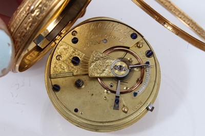 Lot 764 - Victorian 18ct gold fob watch