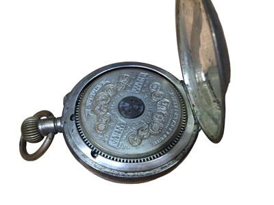 Lot 139 - Military Helvetia pocket watch and a silver full hunter Hebdomas pocket watch (2)
