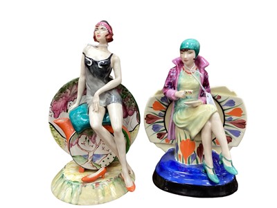 Lot 1028 - Two Peggy Davies limited edition figures - Nostalgia Guild Members Exclusive Colourway no.13 and Afternoon Tea, no.250 of 650, both modelled by Andy Moss