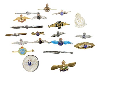 Lot 710 - Collection of twenty mainly Second World War sweetheart brooches, for the Royal Air Force Silver and gilt metal examples noted. (20)