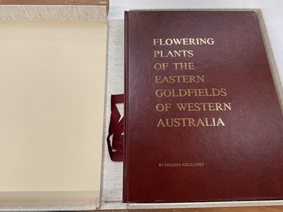 Lot 1743 - Philippa Nikulinsky: 'Flowering Plants of the Eastern Goldefields of Western Australia', Perth, Carr-Boyd Minerals, 1983, signed and numbered limited edition (235/1000), with four numbered coloured...