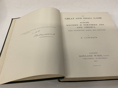Lot 1753 - Richard Lydekker - The Great and Small Game of India, Burma & Tibet, numbered 158 from 250 copies