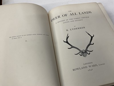 Lot 1754 - Richard Lydekker - The Deer of All Lands, 1898 first edition, one of 500 copies (un-numbered)