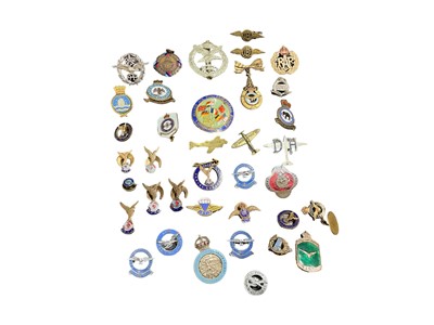 Lot 715 - Collection of thirty six Second World War and later RAF, Royal Observer Corps and related enamel and other pin badges. (36)