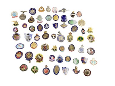 Lot 721 - Collection of fifty nine Second World War and later Veterans and Regimental association enamel and other pin badges. (59)