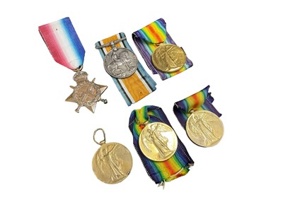 Lot 725 - Collection of First World War medals comprising War and Victory medals named to M2-149002 PTE. E. Read. A.S.C. 1914 - 15 Star named to 1538 PTE. M. Ingham. E. Lan. R. and three Victory medals named...