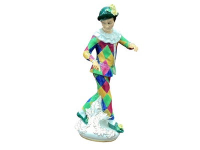 Lot 1043 - Royal Doulton figure - Harlequin HN2737, modelled by Douglas Tootle Under the Direction of Eric Griffiths, Head of Ceramic Sculpture