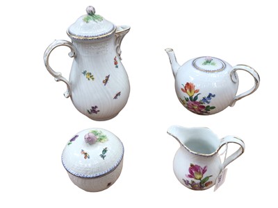 Lot 1223 - Dresden porcelain tea/ coffee set