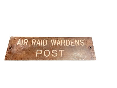 Lot 730 - Second World War Bakelite Air Raid Wardens' Post (ARP) door sign, 21.2 x 6.5cm