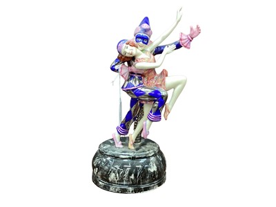 Lot 1046 - Peggy Davies Kevin Francis limited edition figure group - Harlequin and Columbine, no.260 of 300