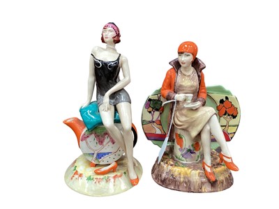 Lot 1048 - Two Peggy Davies limited edition figures - Nostalgia, no.56 of 100 Guild Members Exclusive Colourway, and Afternoon Tea, no.451 of 650, both modelled by Andy Moss