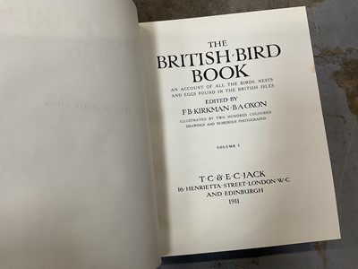 Lot 1764 - The British Bird Book: An Account of All The Birds, Nests and Eggs Found in The British Isles, first edition, edited by F.B. Kirkman, Illustrated By Two Hundred Coloured Drawings and Numerous Photo...