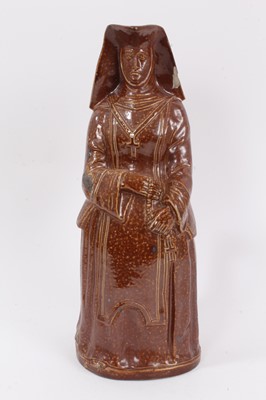 Lot 281 - 19th century salt glazed Nun jug