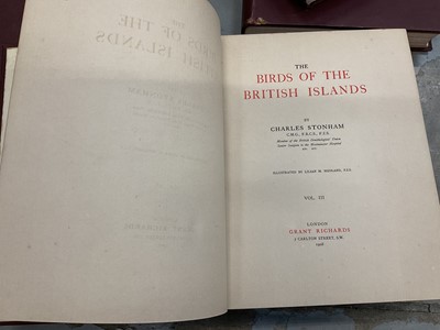 Lot 1770 - Charles Stoneham and Lilian M. Medland (illustrator), The Birds of the British Islands, London, E. Grant Richards, 1906-1911, large 4o, 5 volume