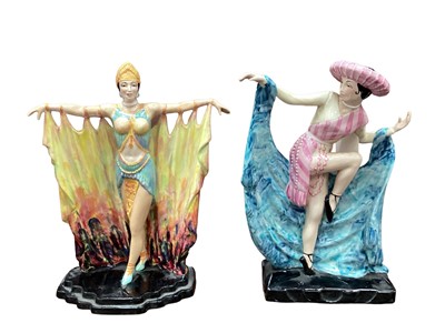 Lot 1054 - Two Kevin Francis limited edition figures - Assyrian Queen, no.60 of 500 and Mexican Dancer, no.269 of 500, both modelled by Geoff Blower