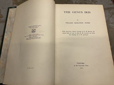 Lot 1772 - William Rickatson Dykes The Genus Iris with 47 coloured drawings by F.H. Round, one coloured plate of seeds by Miss R.M. Cardew and 30 line drawings by C.W. Johnson, published Cambridge: at the Uni...
