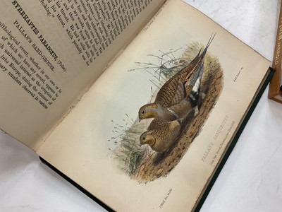 Lot 1774 - Stevenson - The Birds of Norfolk, 3 Vols, John Van Voorst & Matchett, 1866, 5 hand coloured plates after Wolf, 4 tinted lithographs bound in three quarter calf leather, 1866first edition, together...