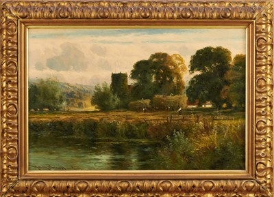 Lot 1164 - Harry Pennell (1879-1934) oil on canvas, The Church Fields, signed and inscribed verso, in period gilt frame Provenance: By family descent from the artist