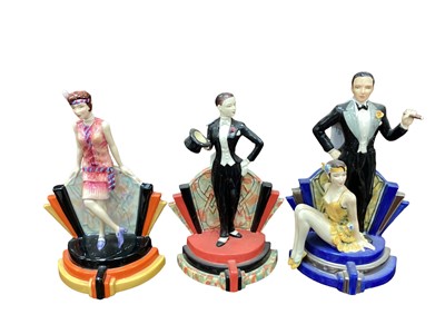 Lot 1060 - Set of three Kevin Francis Ritzy Girl Series figures - Hullabalu-lu, Bloomsbury Bo and The Ritzy Duet