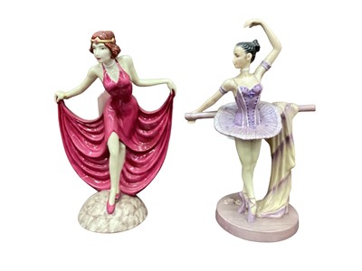 Lot 1061 - Two Peggy Davies Kevin Francis limited edition figures - Moulin Rouge, no.78 of 200 and Ballet, no.14 of 100, both modelled by Andy Moss