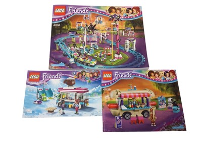 Lot 1867 - Lego Friends constructed models (May be incomplete), with instruction manuals, No.s 41006, 41349, 41038, 41056, 41106, 41319, 41129 & 41130 (8)