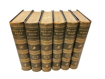 Lot 1787 - Rev. Morris - A History Of British Birds, 6 vols, fourth edition, 1895-97, published by John Nimmo, 394 hand coloured plates, original cloth binding