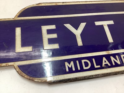 Lot 2415 - Enamel train station sign - Leyton Midland Rd. - 91cm wide