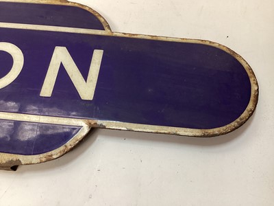 Lot 2415 - Enamel train station sign - Leyton Midland Rd. - 91cm wide