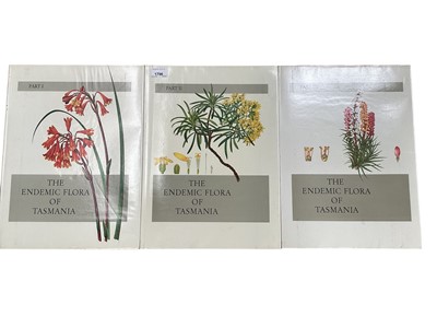 Lot 1796 - Winifred Curtis - 'The Endemic Flora of Tasmania, 6 vols, folio, original cloth, dust jackets, illustrated by Margret Stones, The Ariel Press, 1967. (6)