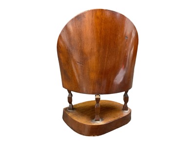 Lot 744 - First World War period clock constructed from a wooden aircraft propeller, 23cm in overall height.