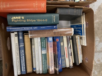 Lot 1688 - Two boxes of nautical/naval related books