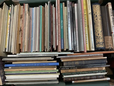 Lot 1685 - Box of poetry books and pamphlets, including many signed