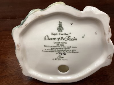 Lot 1076 - Two Royal Doulton limited edition Queens of the Realm figures - Queen Victoria HN3125 and Queen Anne HN3141