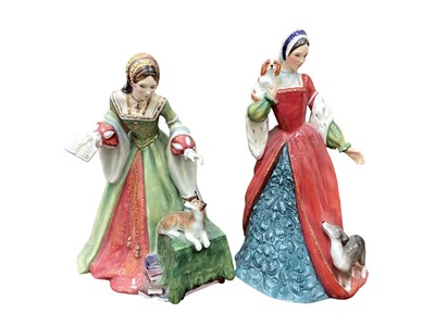 Lot 1077 - Two Royal Doulton limited edition figures - Lady Jane Grey HN3680 and Anne Boleyn