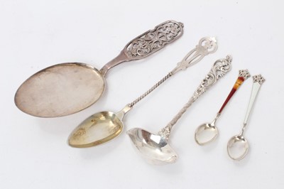 Lot 512 - Small selection of Scandinavian silver flatware