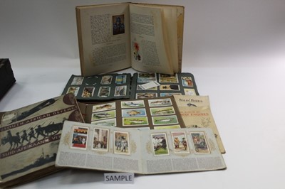 Lot 1527 - Cigarette card selection of sets & part sets in slip, in albums and stuck in, including South African issues, military, sports etc.