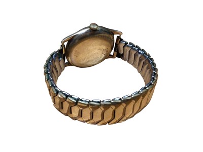 Lot 120 - 1930s Rolex 9ct gold wristwatch on gold plated expandable bracelet